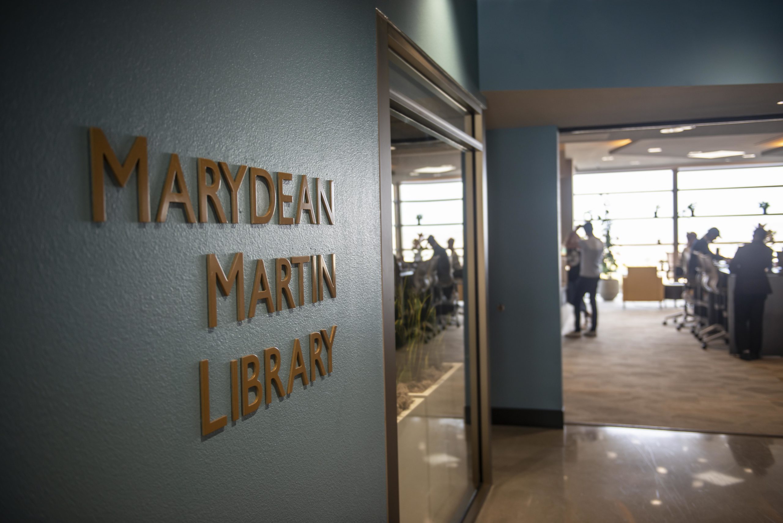 Photo of MaryDean Martin Library sign