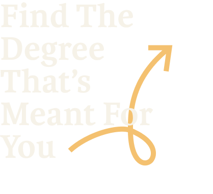 Find the degree thats meant for you text with arrow decoration