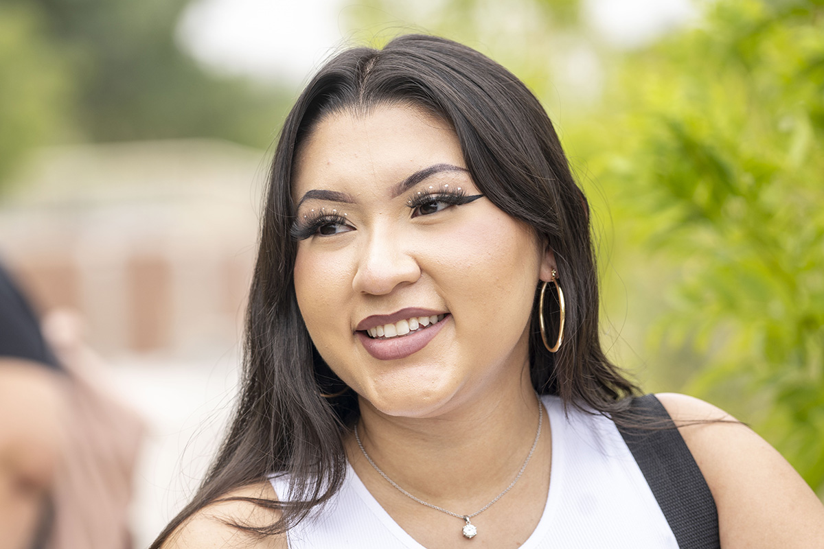 student smiling