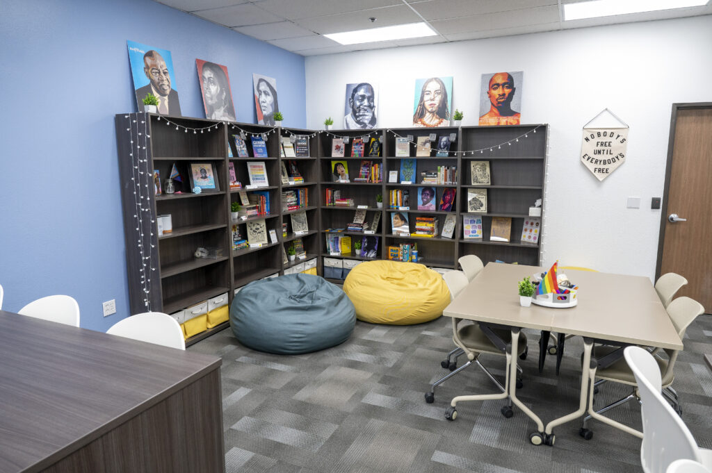 Classroom with bean bags