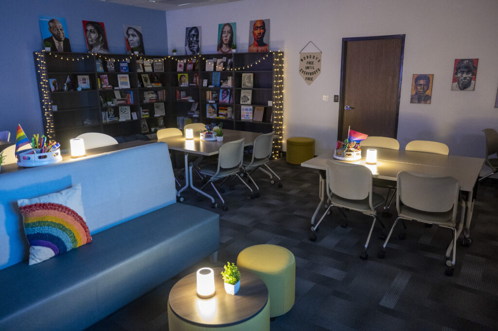 classroom with a sofa