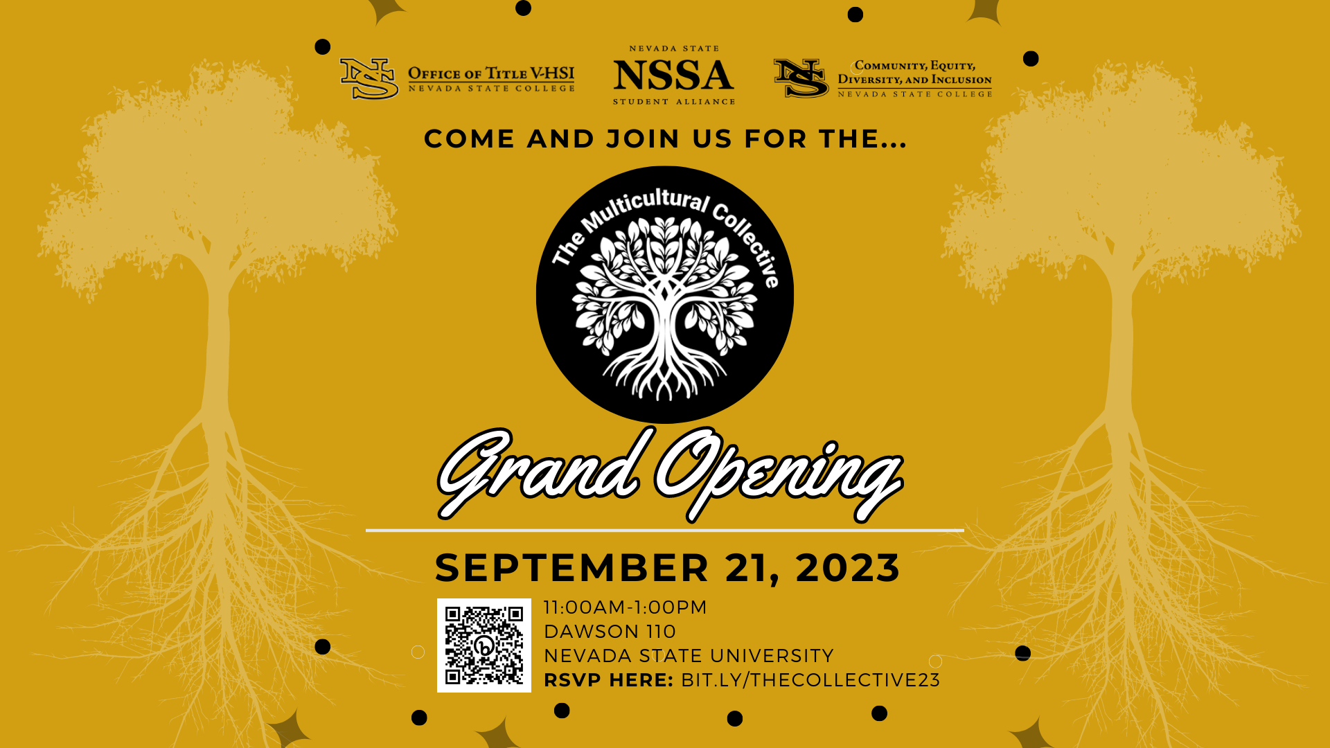 Grand opening for The Multicultural Collective flyer
