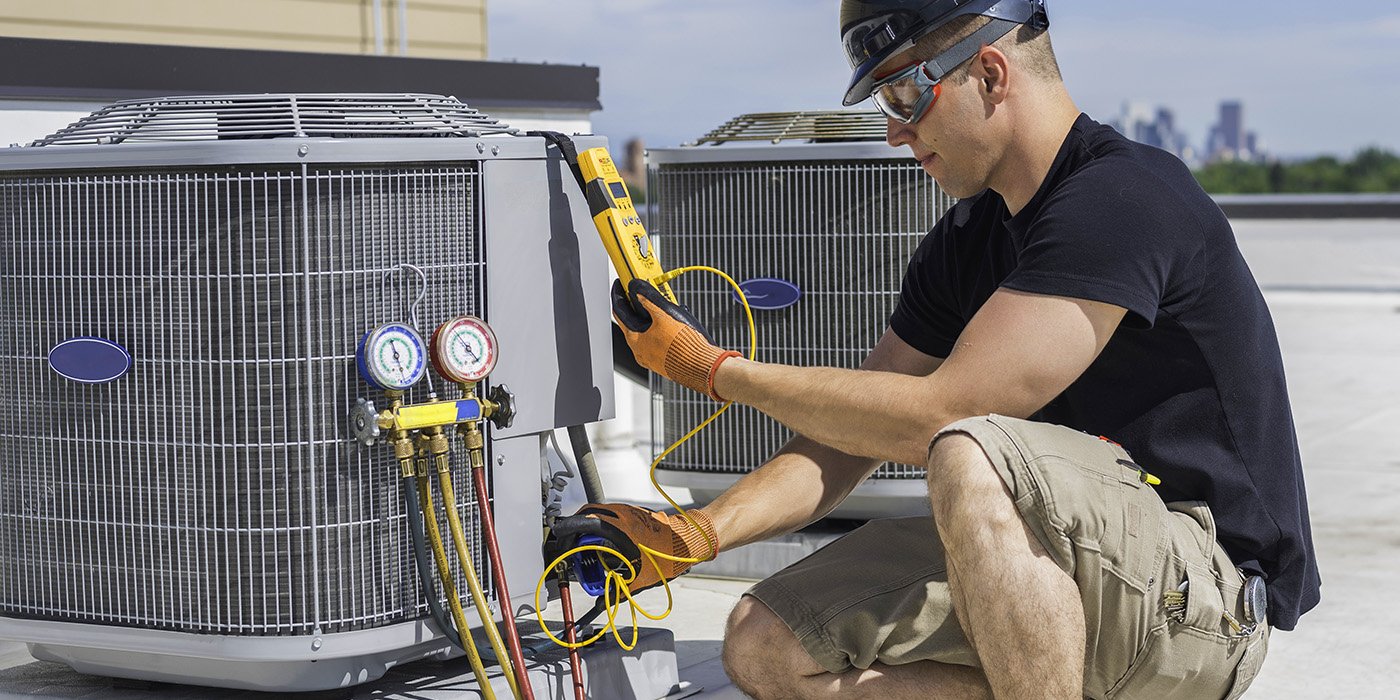 Hvac Technician working outdoors
