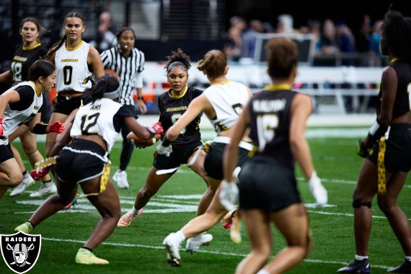 NSU scorpions flag football scrimmage at Allegiant Stadium