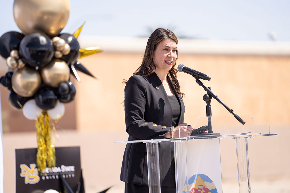 Dr. Amber Lopez Lasater at NLV Groundbreaking